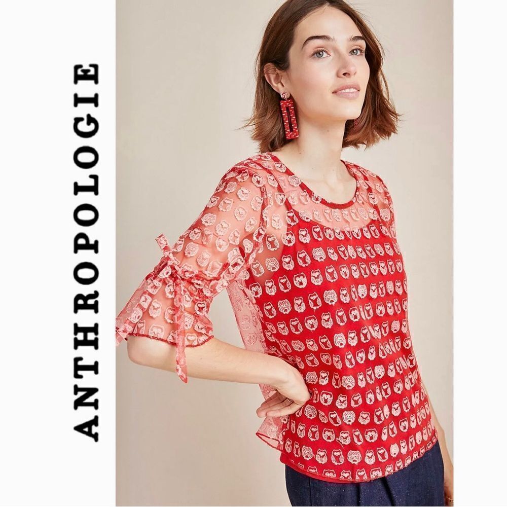 EUC Anthropologie Eva Franco Rilkey Owl Top